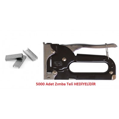 Zımba Tabancası Siyah - Metal ( 5.000 pcs Zımba Teli Hediye )